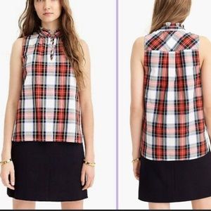 EUC J.Crew Sleeveless Plaid Top Size 6